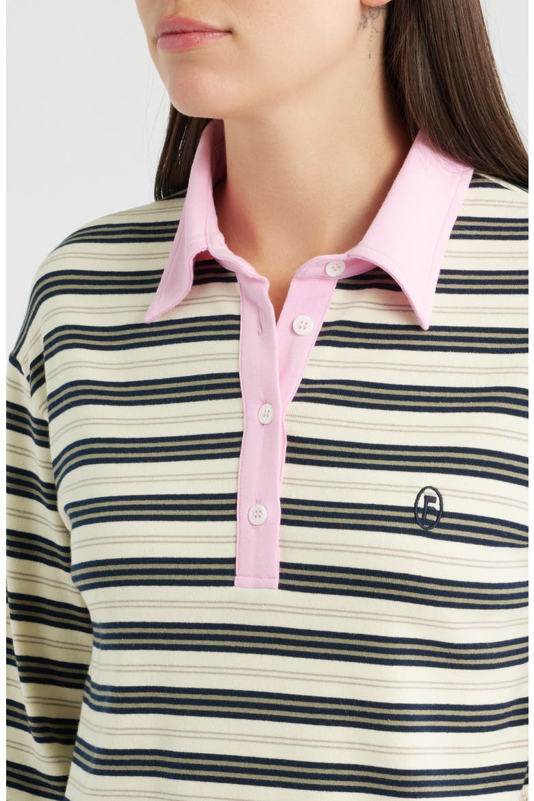 Minato Long Sleeve Polo, Alternate, color, ROSE