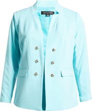 Tahari ASL Faux Double Breasted Blazer