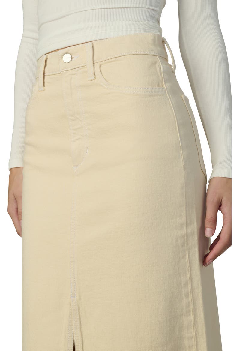 The Martine Denim Maxi Skirt, Alternate, color, CREME BRULEE