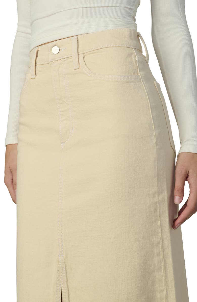 Joe's The Martine Denim Maxi Skirt, Alternate, color, Creme Brulee