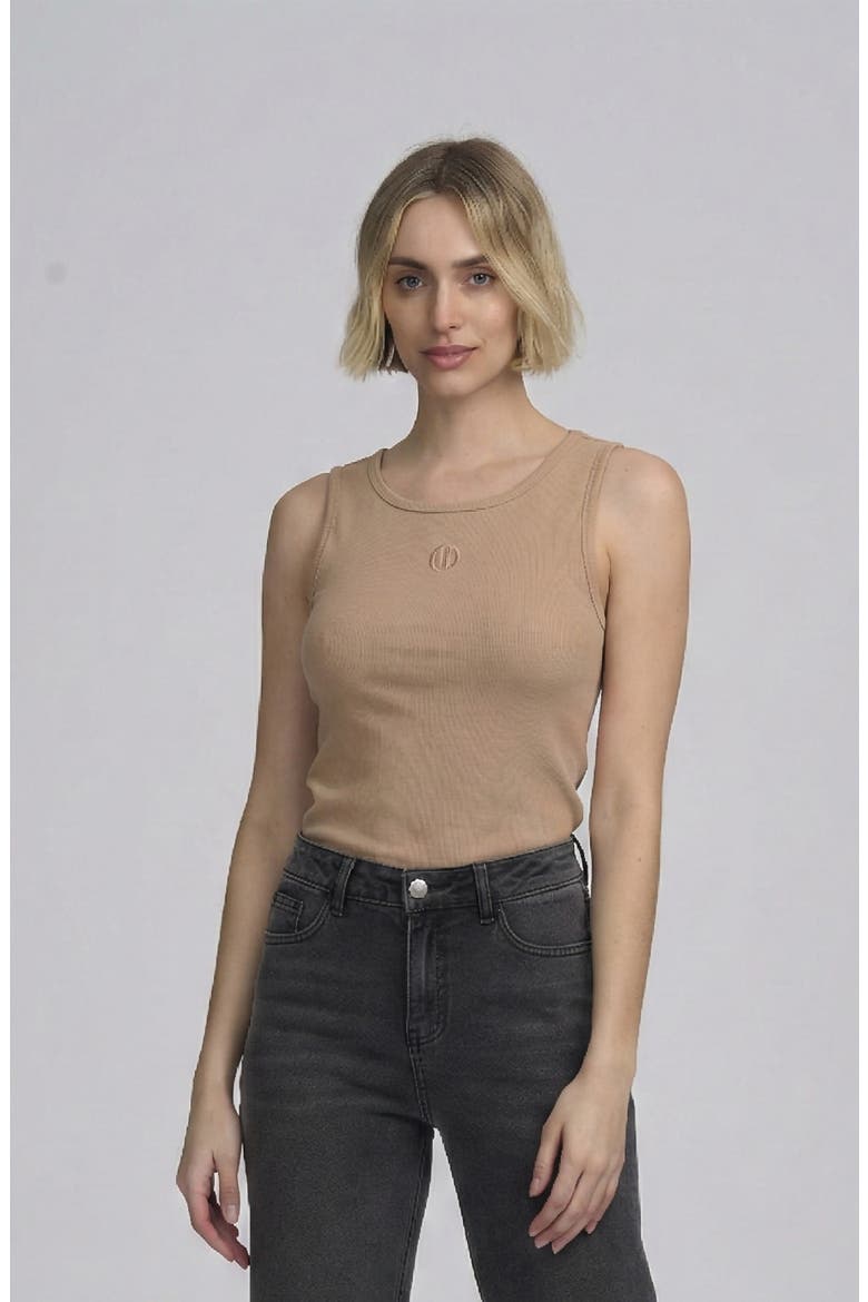 2 Pack ELLE Logo Tank, Main, color, MOCHA/NAVY