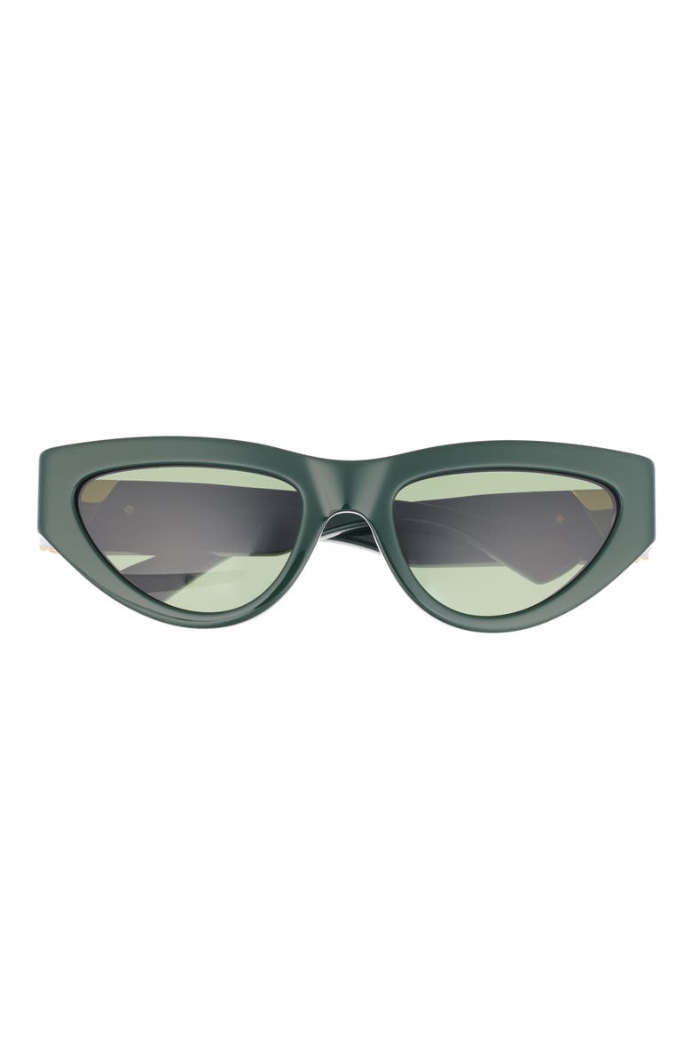 55mm Cat Eye Sunglasses, Main, color, GREEN GREEN GREEN