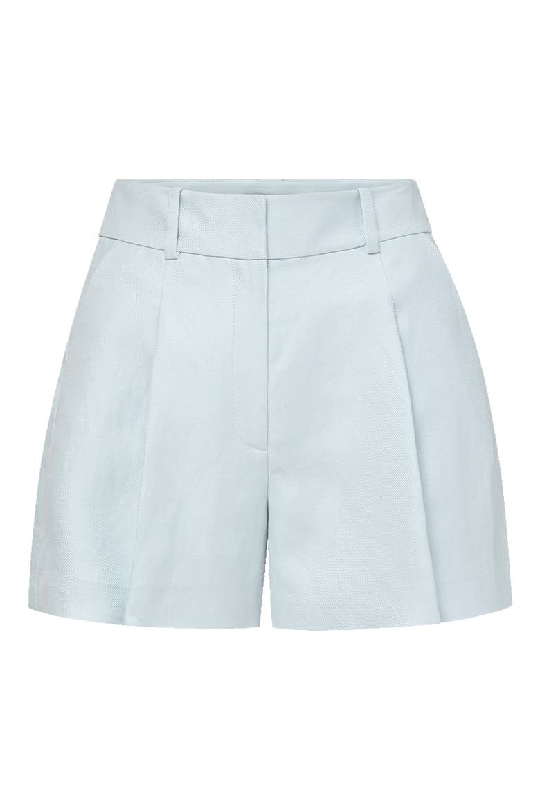 Craig High Waist Cotton Blend Twill Shorts, Alternate, color, RIVER MIST