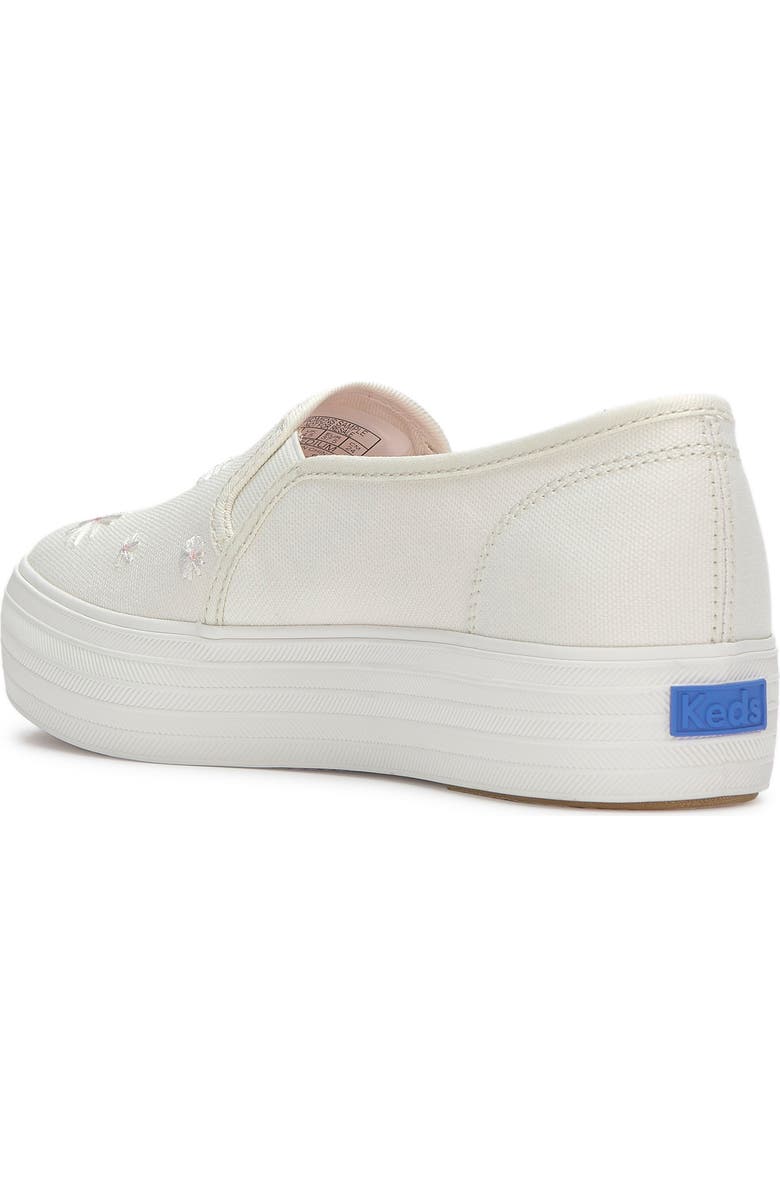 Keds<sup>®</sup> Triple Deck Slip-On Sneaker, Alternate, color, Snow White
