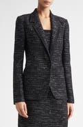 ST. JOHN Cannes Stud Trim Tweed Jacket