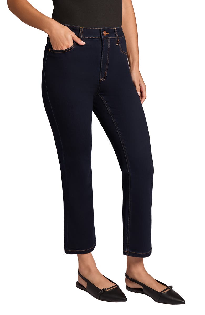 Jones New York High Waist Crop Kick Flare Jeans, Alternate, color, 