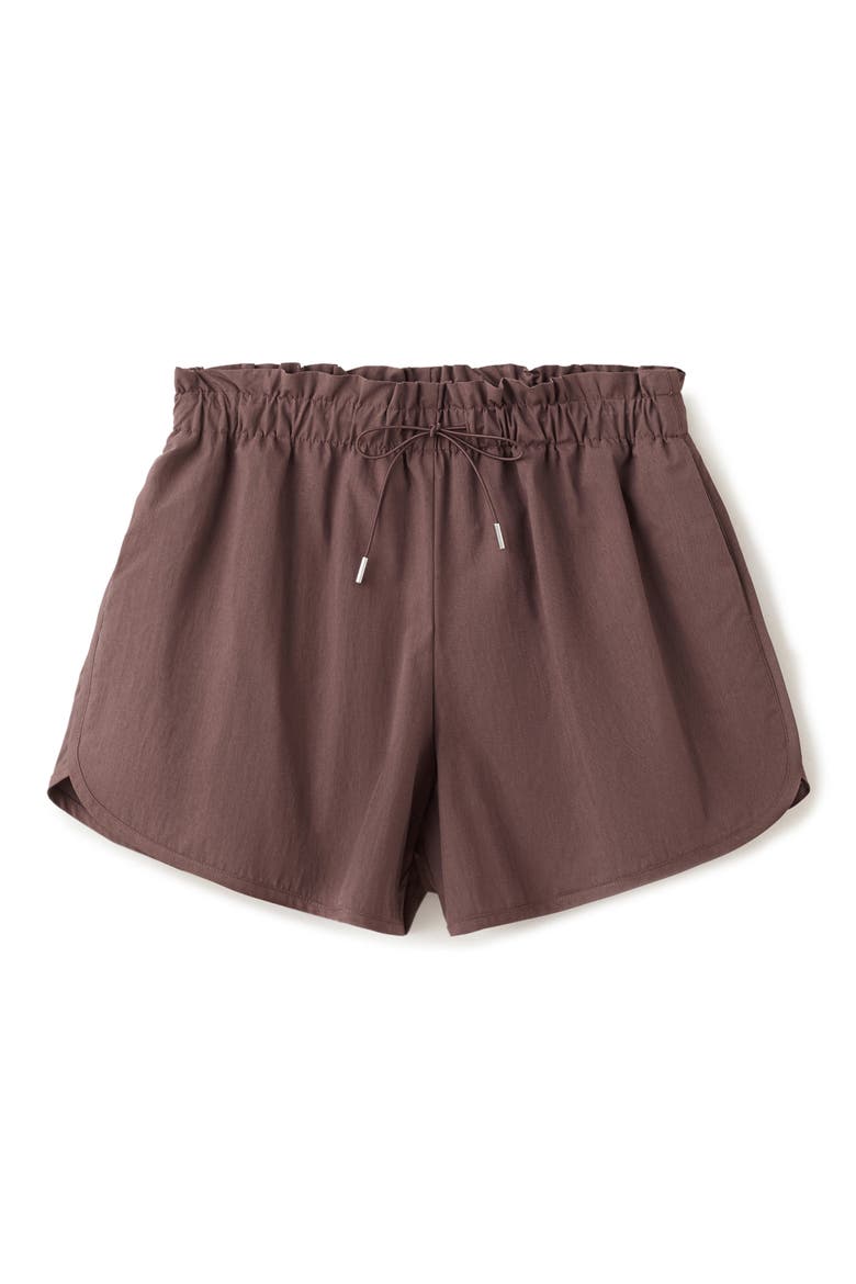 Ruched Waist Straight Shorts, Alternate, color, PURPLE