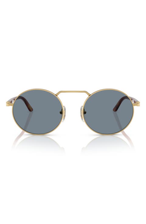 53mm Polarized Round Sunglasses