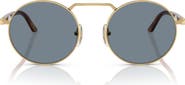 Persol 53mm Polarized Round Sunglasses