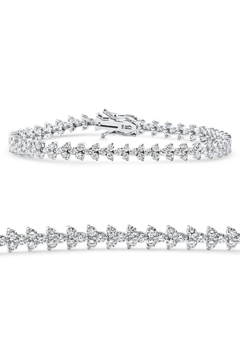 4.25Ct Diamond Olivetta Tennis Bracelet 14k Gold Lab Grown 7", Main, color, 14k White Gold