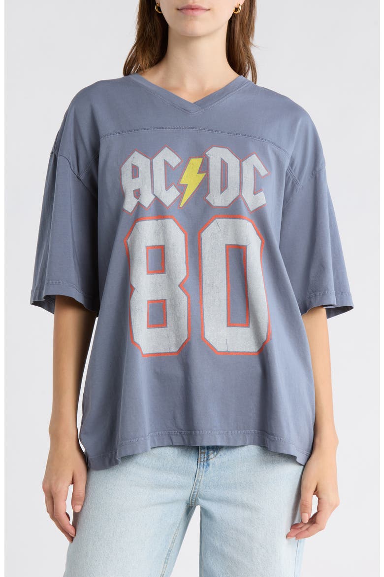 AC/DC Back in Black '80 Tour Graphic T-Shirt, Main, color, DEEP INDIGO