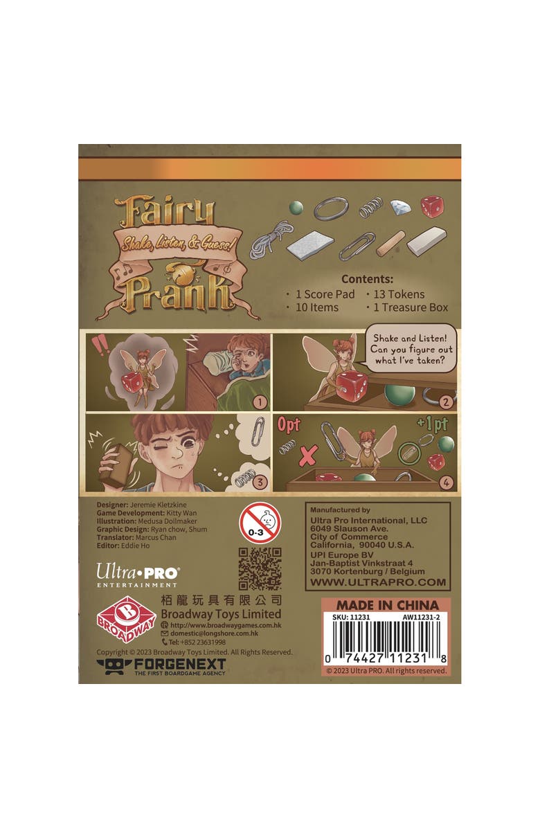 Ultra PRO Fairy Prank Board Game, Fun for Families, Ages 8+, Alternate, color, Multicolored