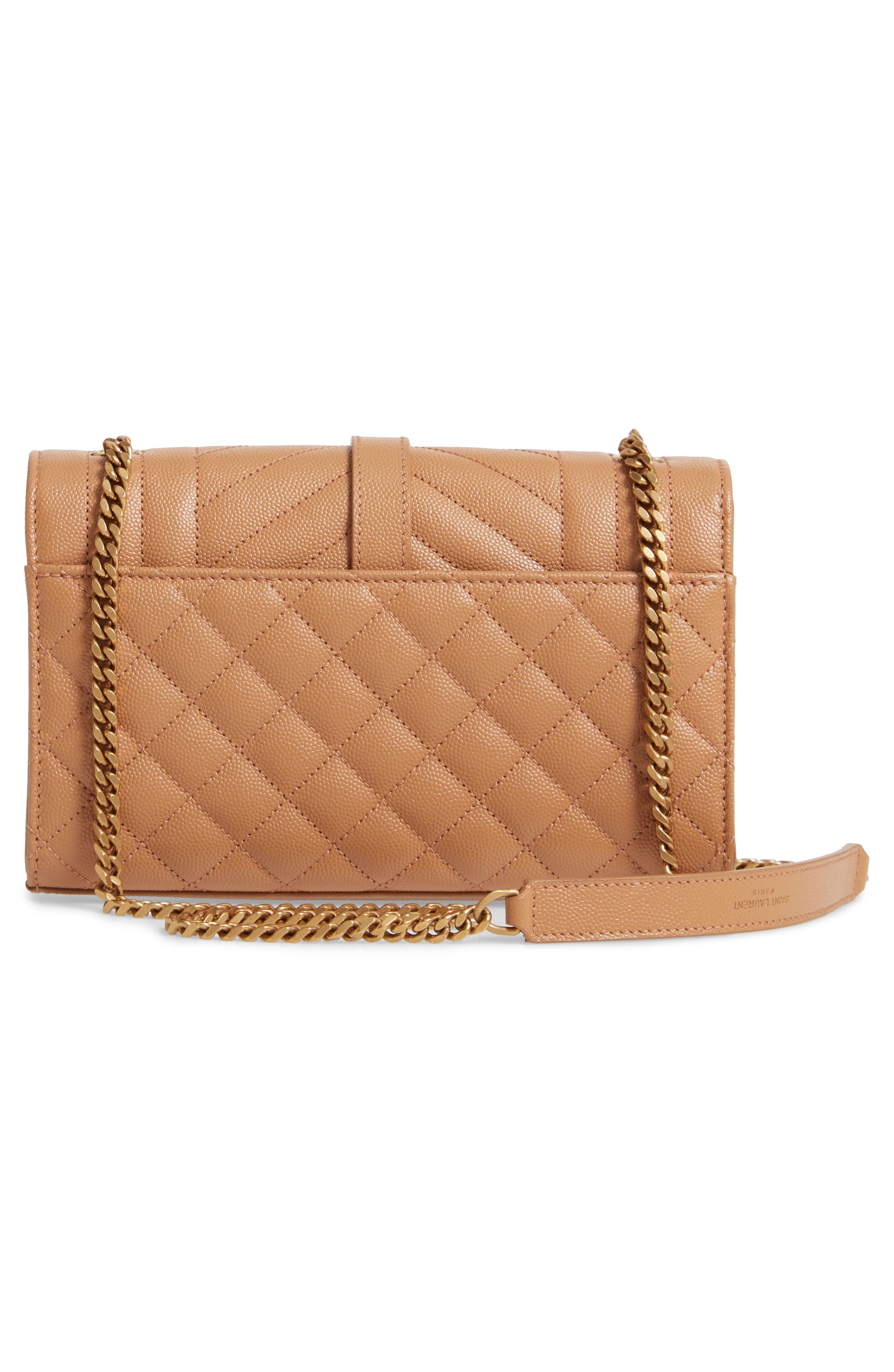 Small Monogramme Matelassé Quilted Calfskin Shoulder Bag, Alternate, color, DUNE