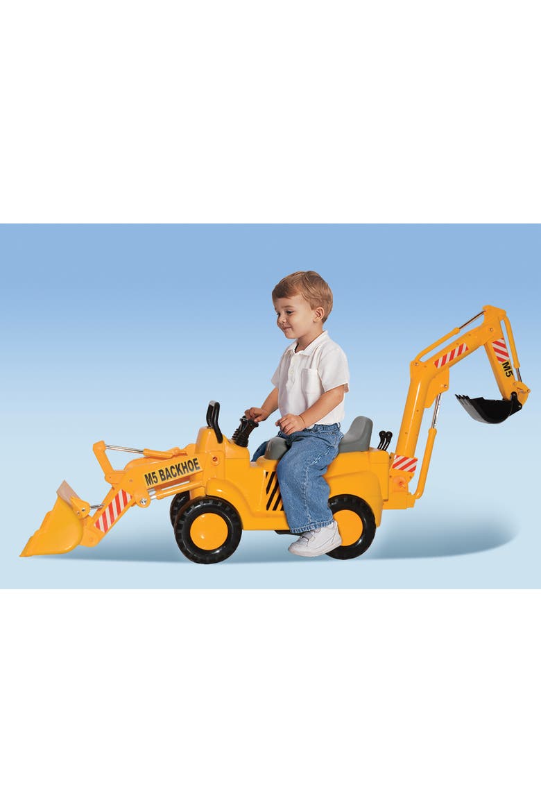 Backhoe Loader Ride On, Alternate, color, Multicolored