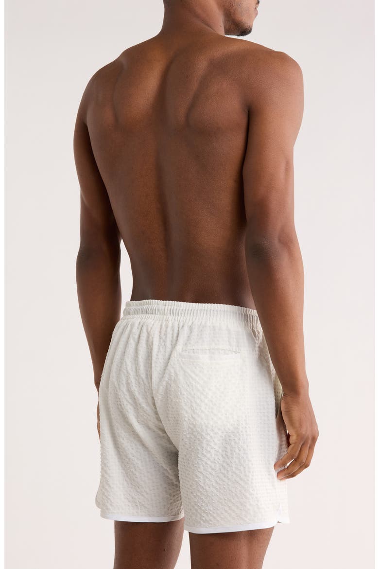 Chaffle Swim Trunks, Alternate, color, WHITE
