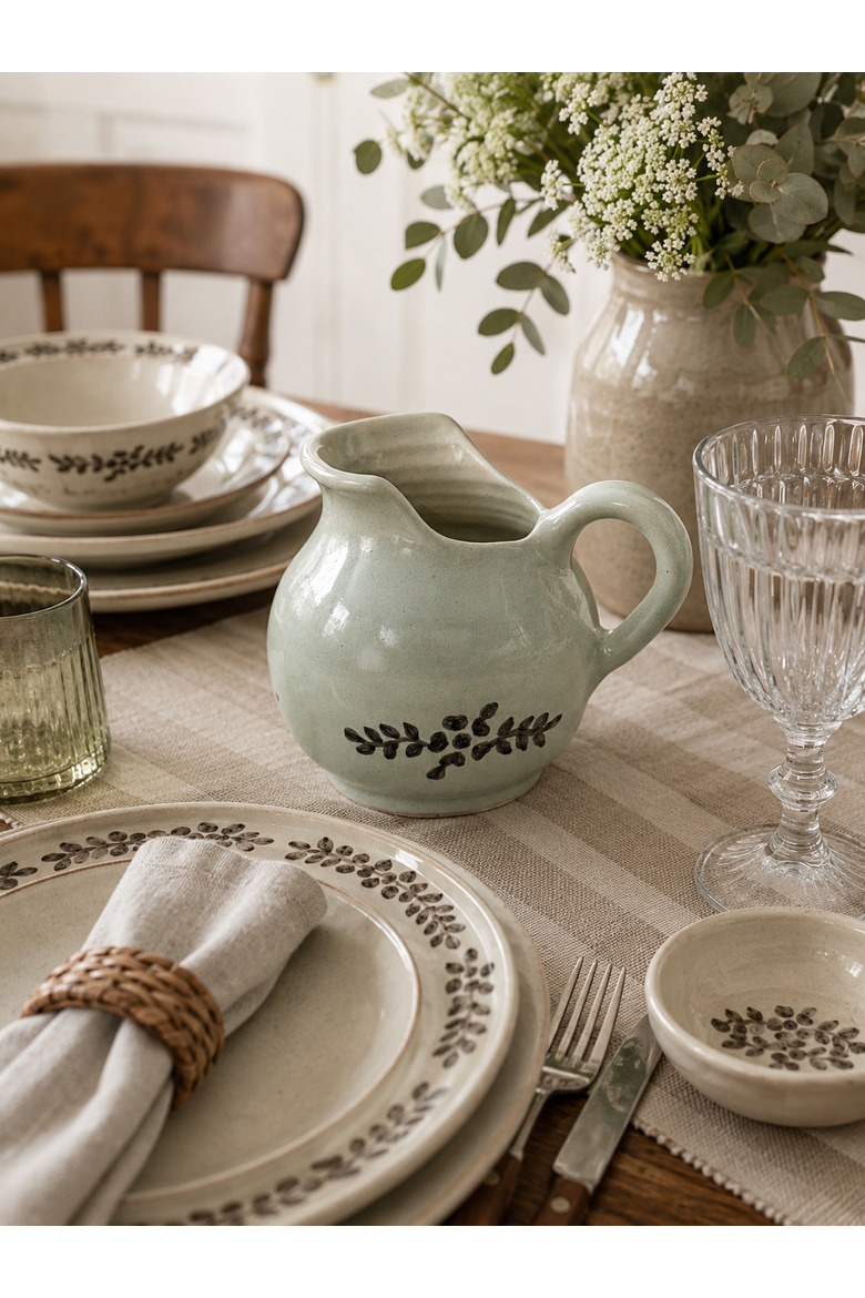 Hand Painted Margot Creamer, Alternate, color, Brown