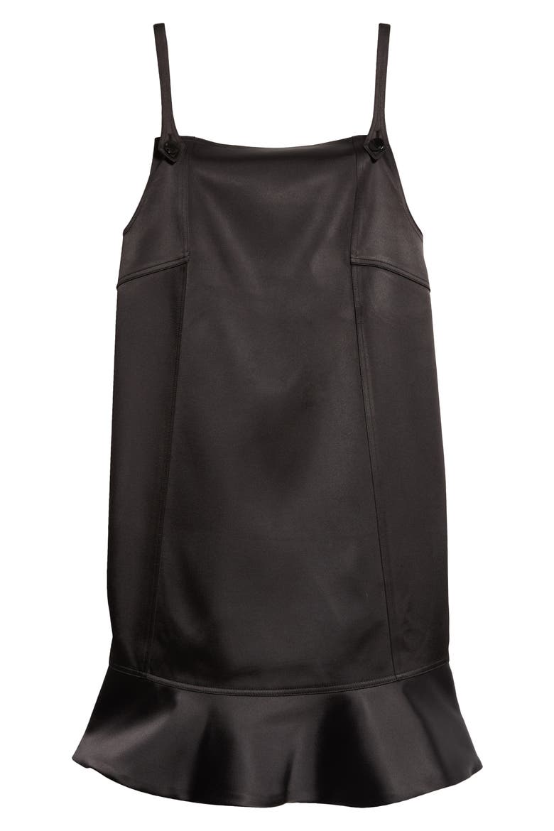 Duchesse Satin Minidress, Alternate, color, BLACK