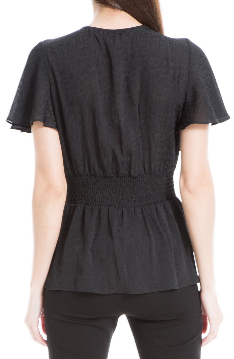 MAX STUDIO Satin Flutter Sleeve Blouse, Alternate, color,