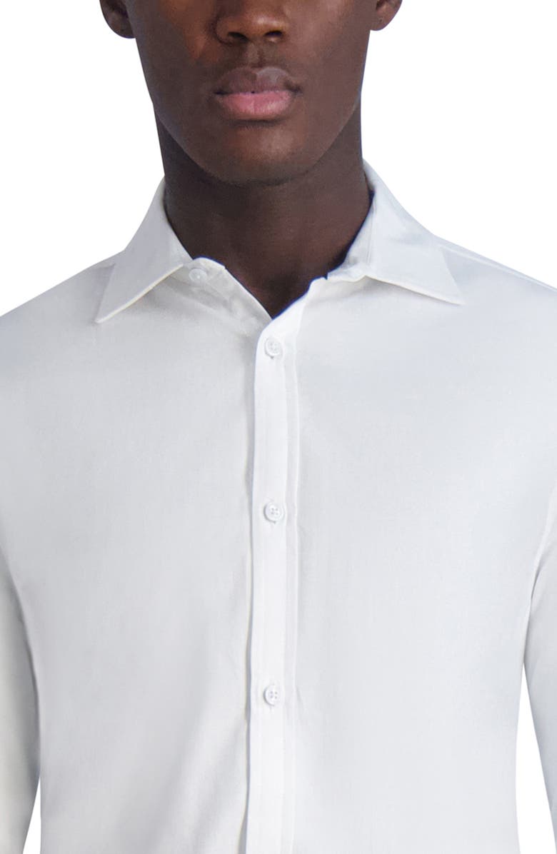 KARL LAGERFELD PARIS Jacquard Chevron Slim Fit Dress Shirt, Alternate, color,