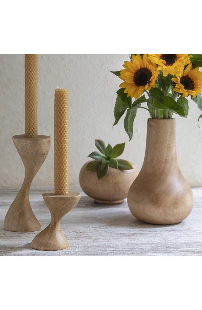 Be Home Mango Wood Bulb Vase, Alternate, color, Mango