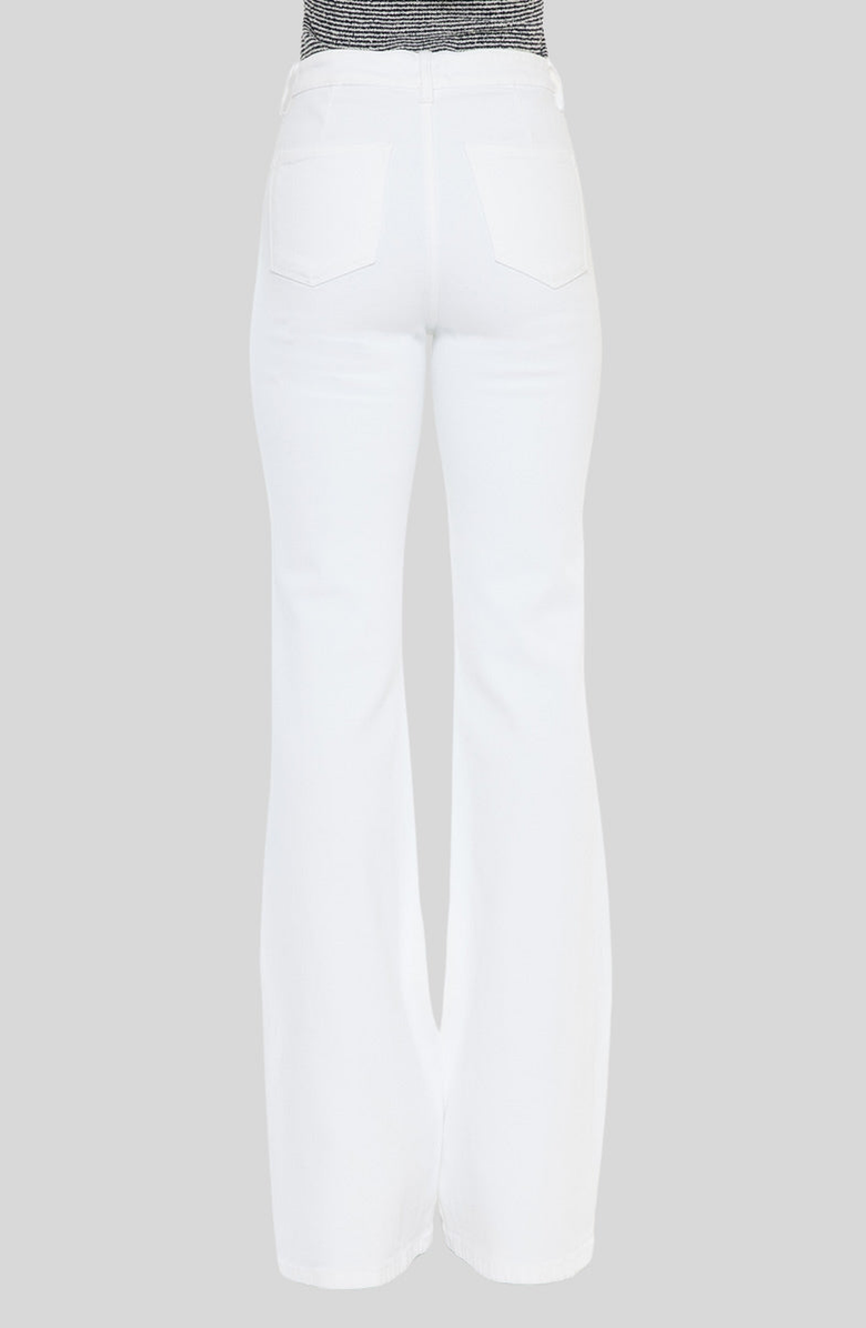KanCan Celia Ultra High Rise Wide Flare Jeans, Alternate, color, White