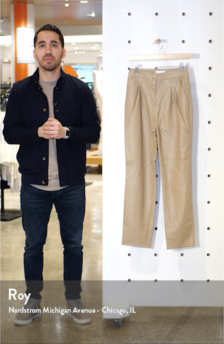 Faux Leather Peg Trousers, sales video thumbnail