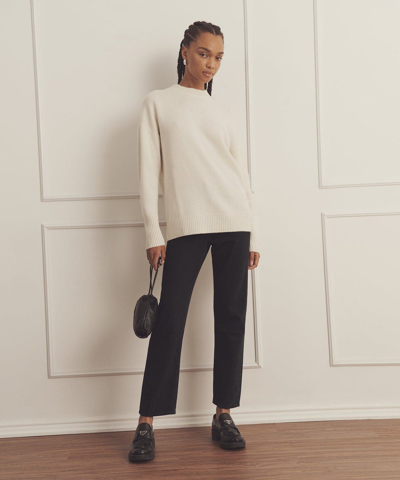 Luxe Cashmere Oversized Crewneck Sweater - image 4