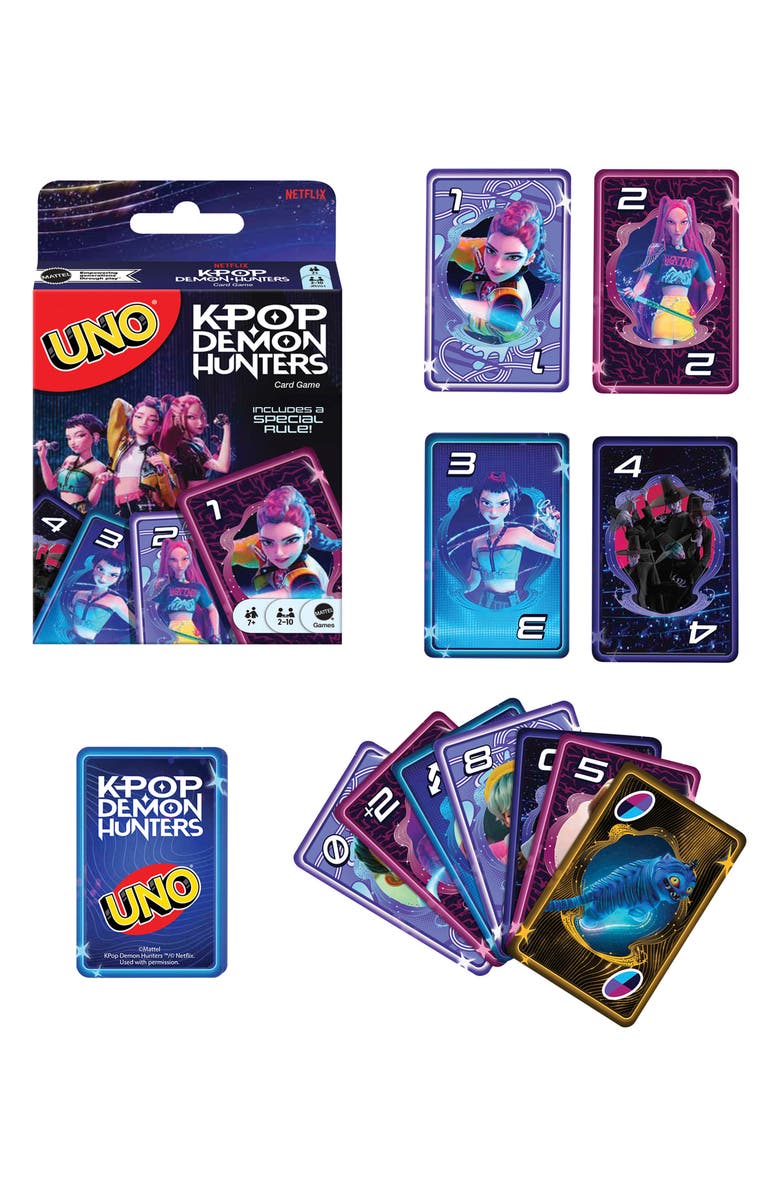 KPop Demon Hunters K-Pop Demon Hunters Uno Game, Alternate, color, Assorted