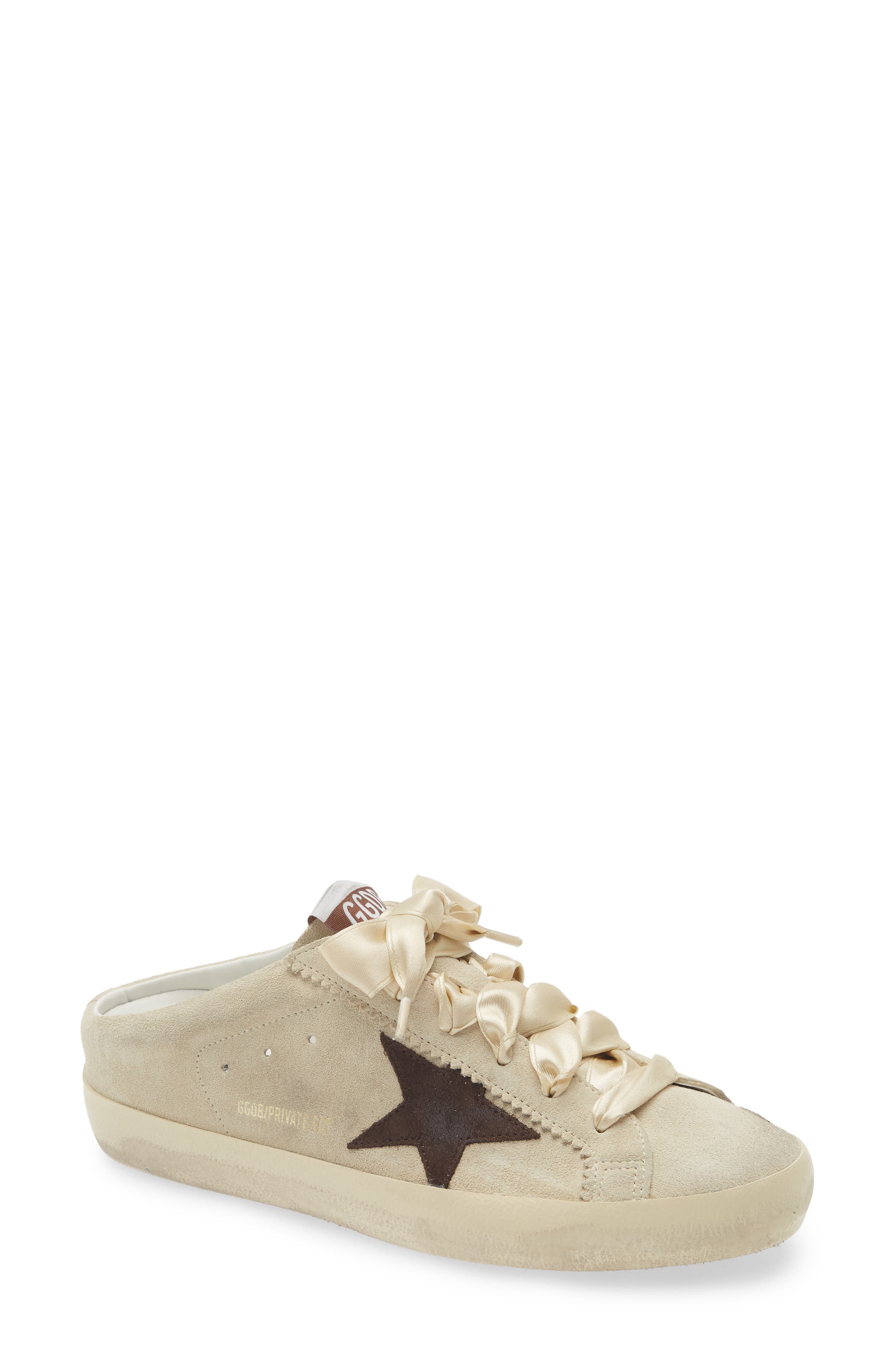Golden Goose Super-Star Sabot Mule Sneaker, Main, color, Beige/ Brown