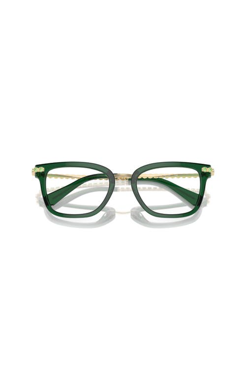Swarovski 52mm Square Optical Glasses In Brown