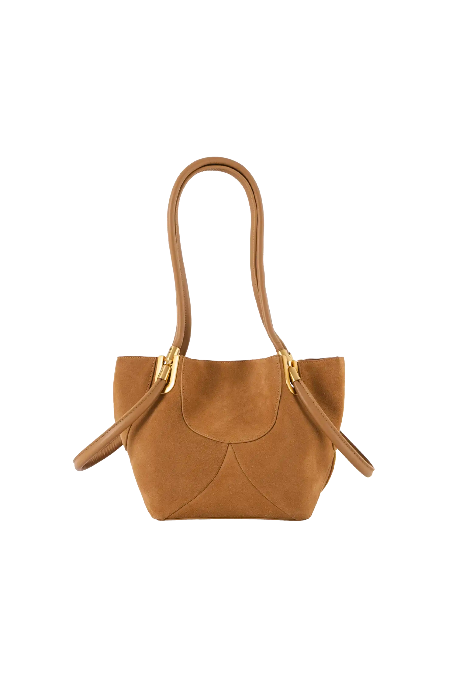 4PM Suede Leather Mini Handbag, Alternate, color, Light Brown