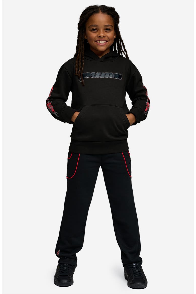 Kid' Essentials Fleece Pants, Alternate, color, BLACK
