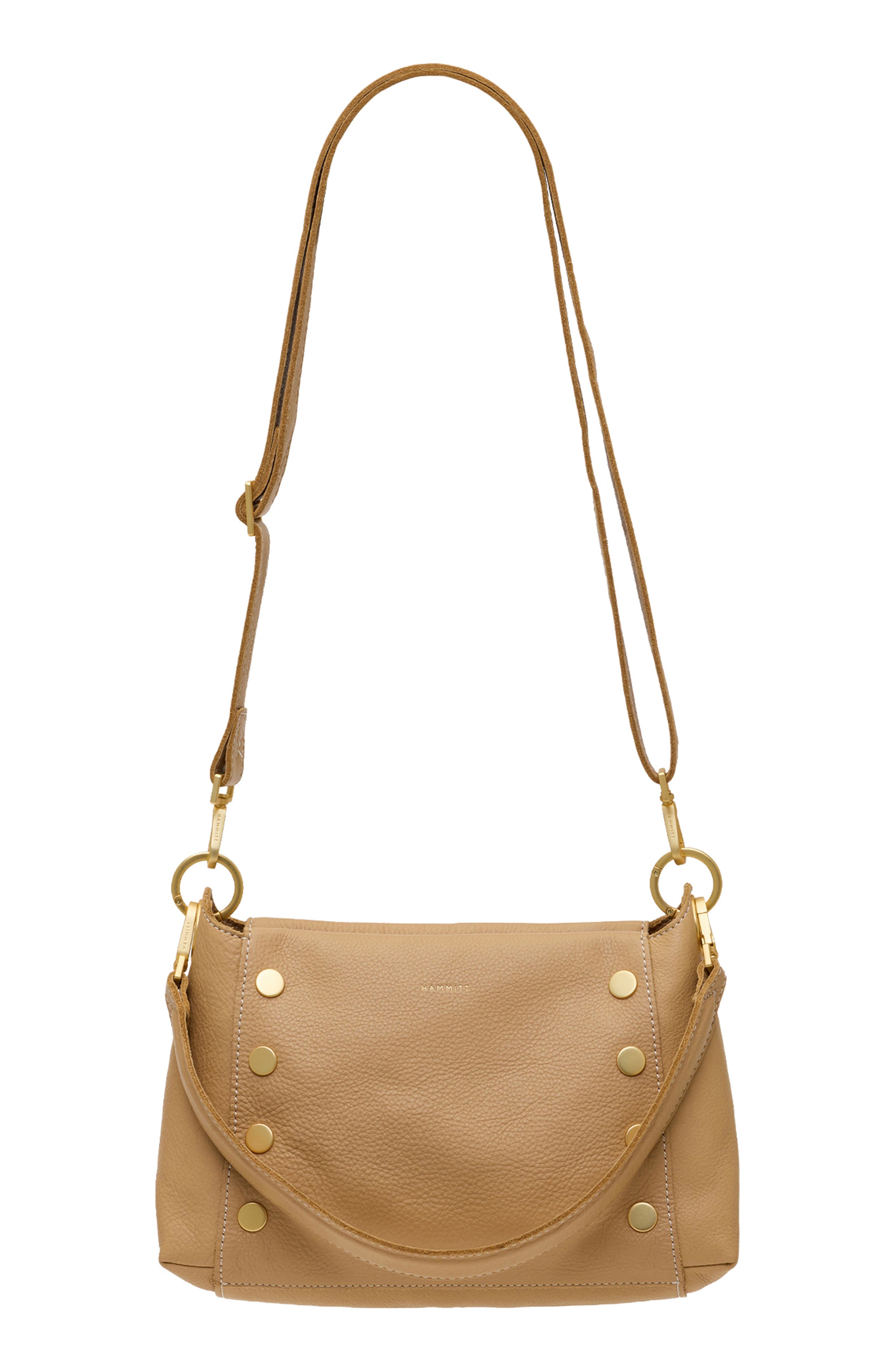 HAMMITT Medium Bryant Raffia & Leather Shoulder Bag, Alternate, color, Toasty Sand/ Brushed Gold