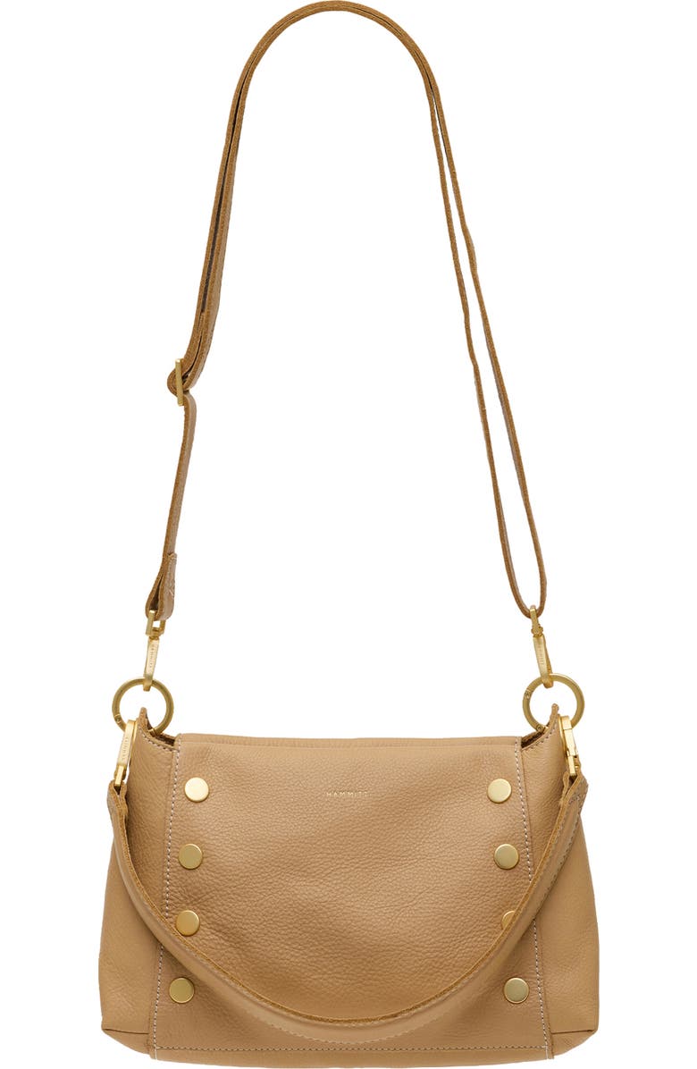 HAMMITT Medium Bryant Raffia & Leather Shoulder Bag, Alternate, color, Toasty Sand/ Brushed Gold