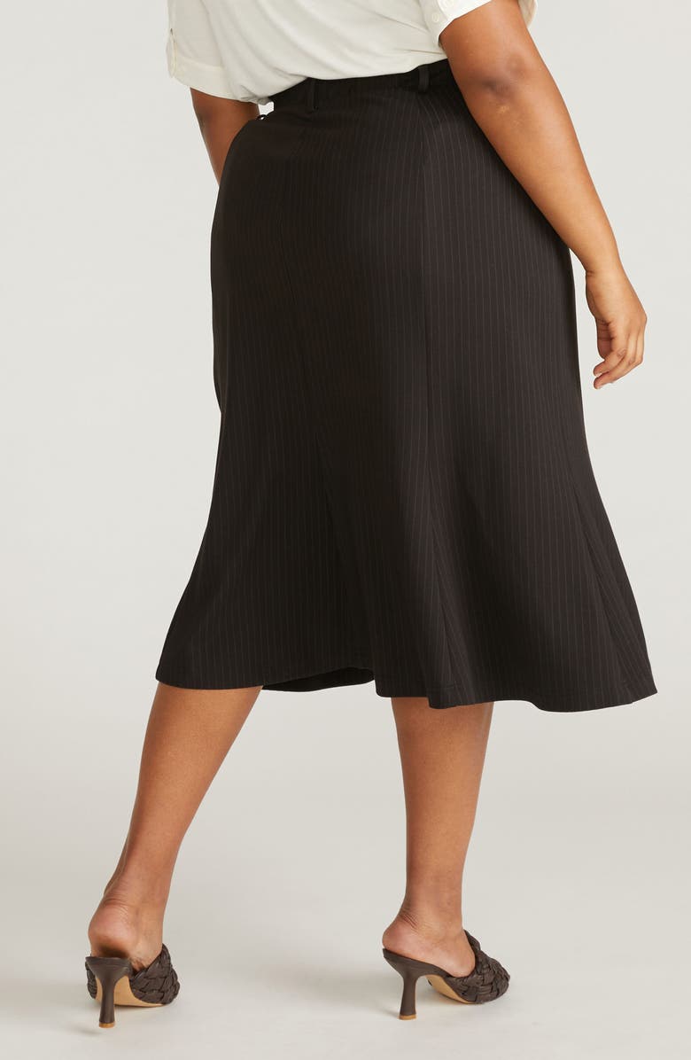 Universal Standard Carla Ponte Skirt, Alternate, color, Slate Grey Pinstripe