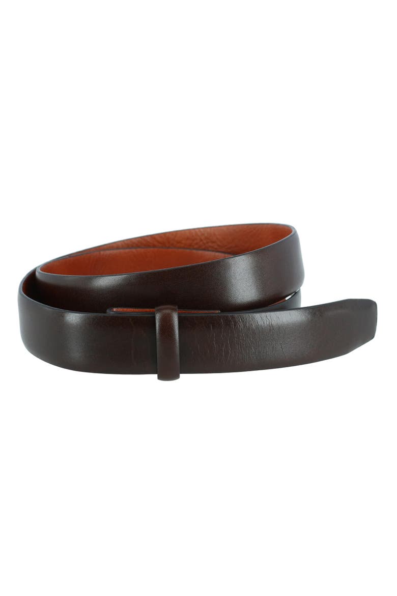 Cortina Leather 30mm Compression Belt Strap, Main, color, Dark Brown