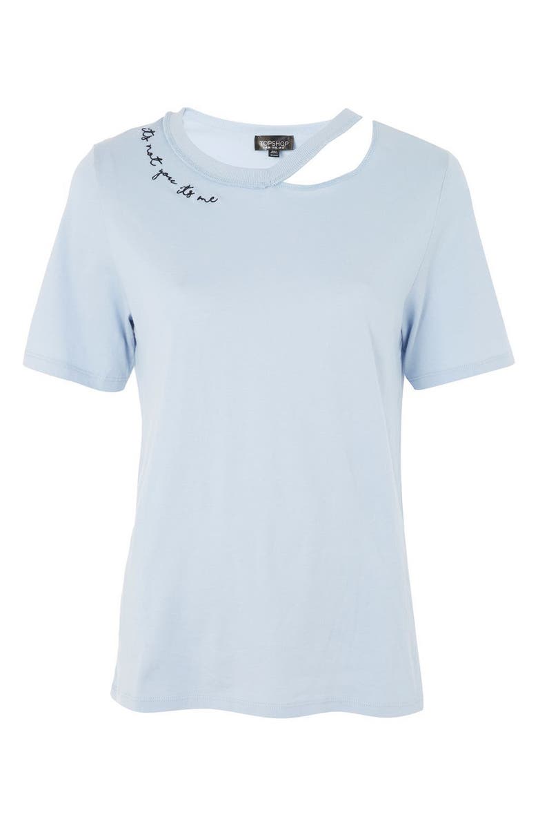 Topshop It's Not Me Slash Tee, Alternate, color, 