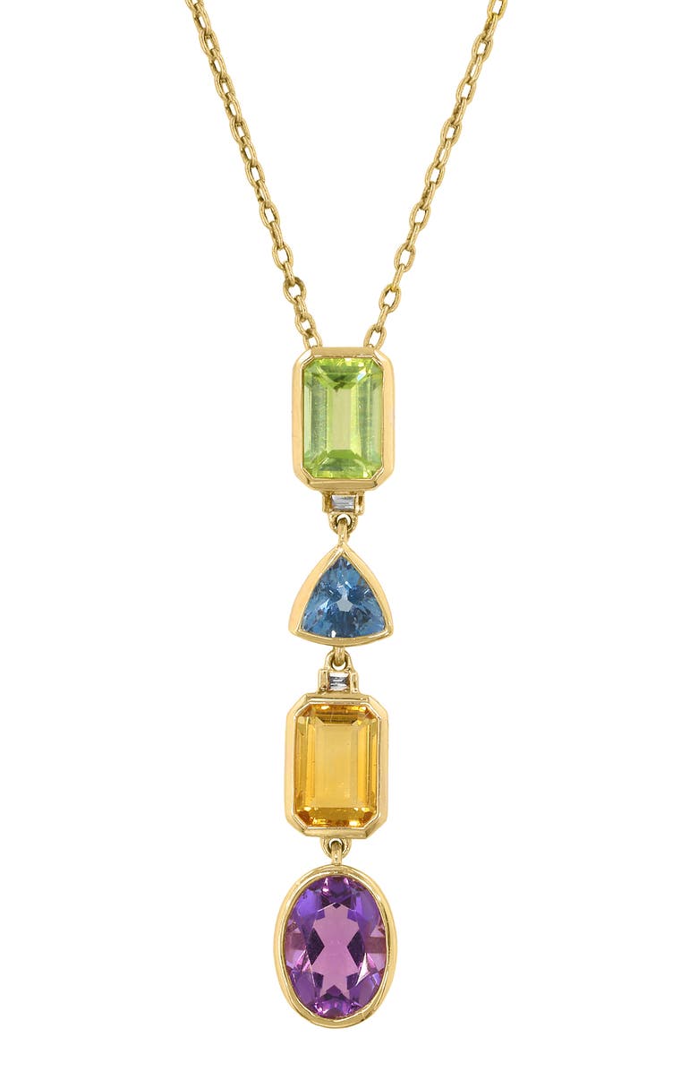 EFFY Semiprecious Stone & Diamond Y-Necklace, Alternate, color, Gold Multi