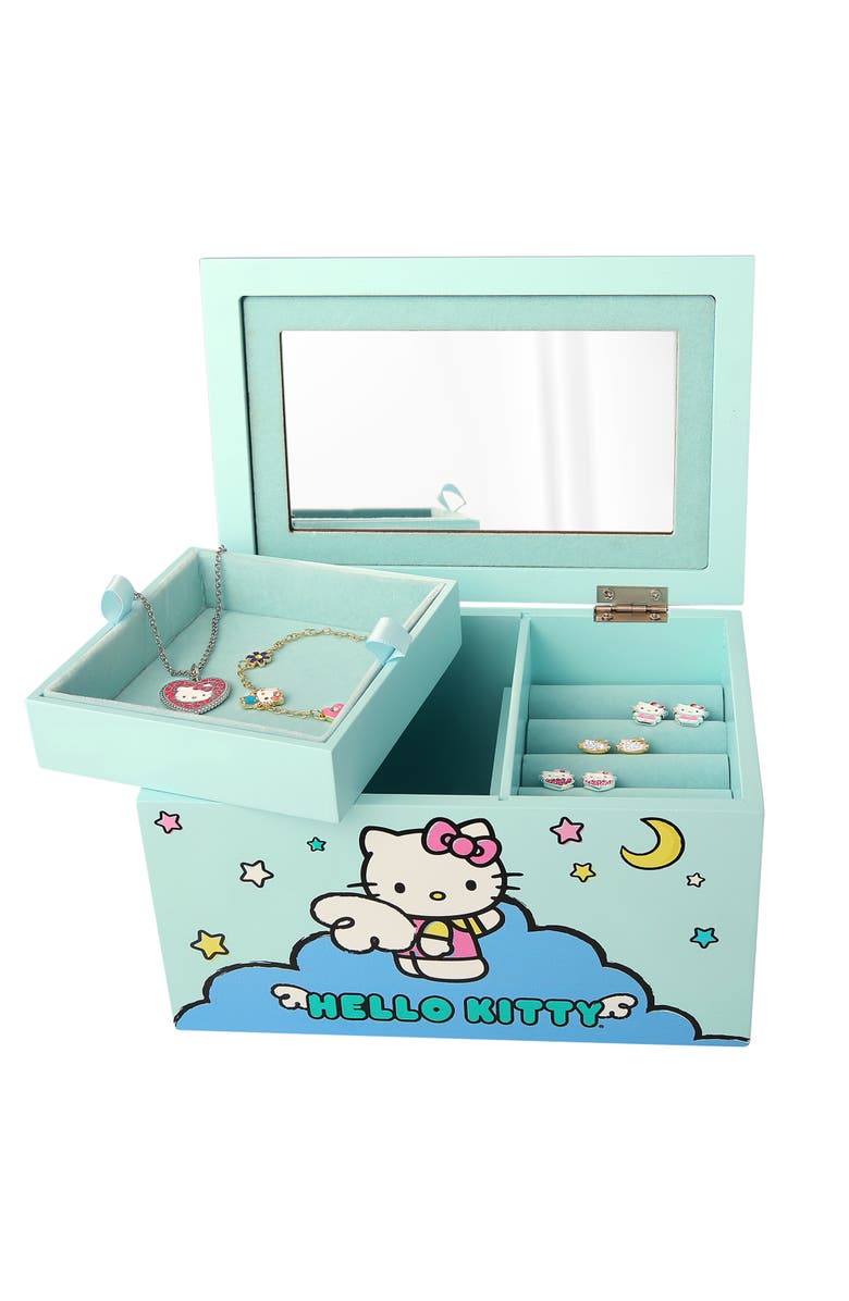 Hello Kitty Cloud Jewelry Box With Tray, Alternate, color, Light Blue