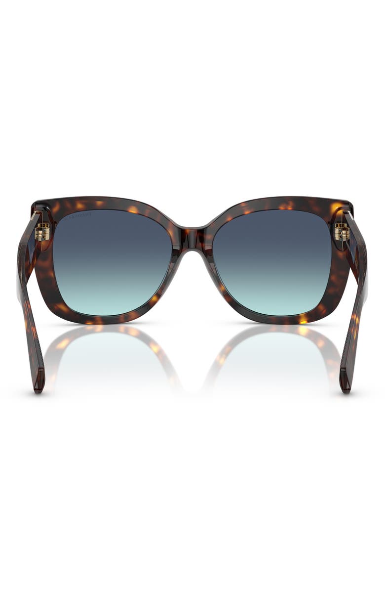 Tiffany & Co. 55mm Gradient Square Sunglasses, Alternate, color, Havana