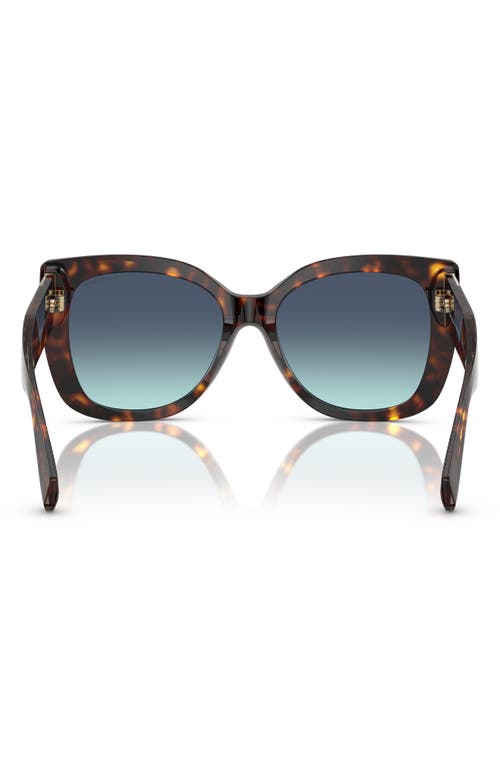 Tiffany & Co . 55mm Gradient Square Sunglasses In Havana