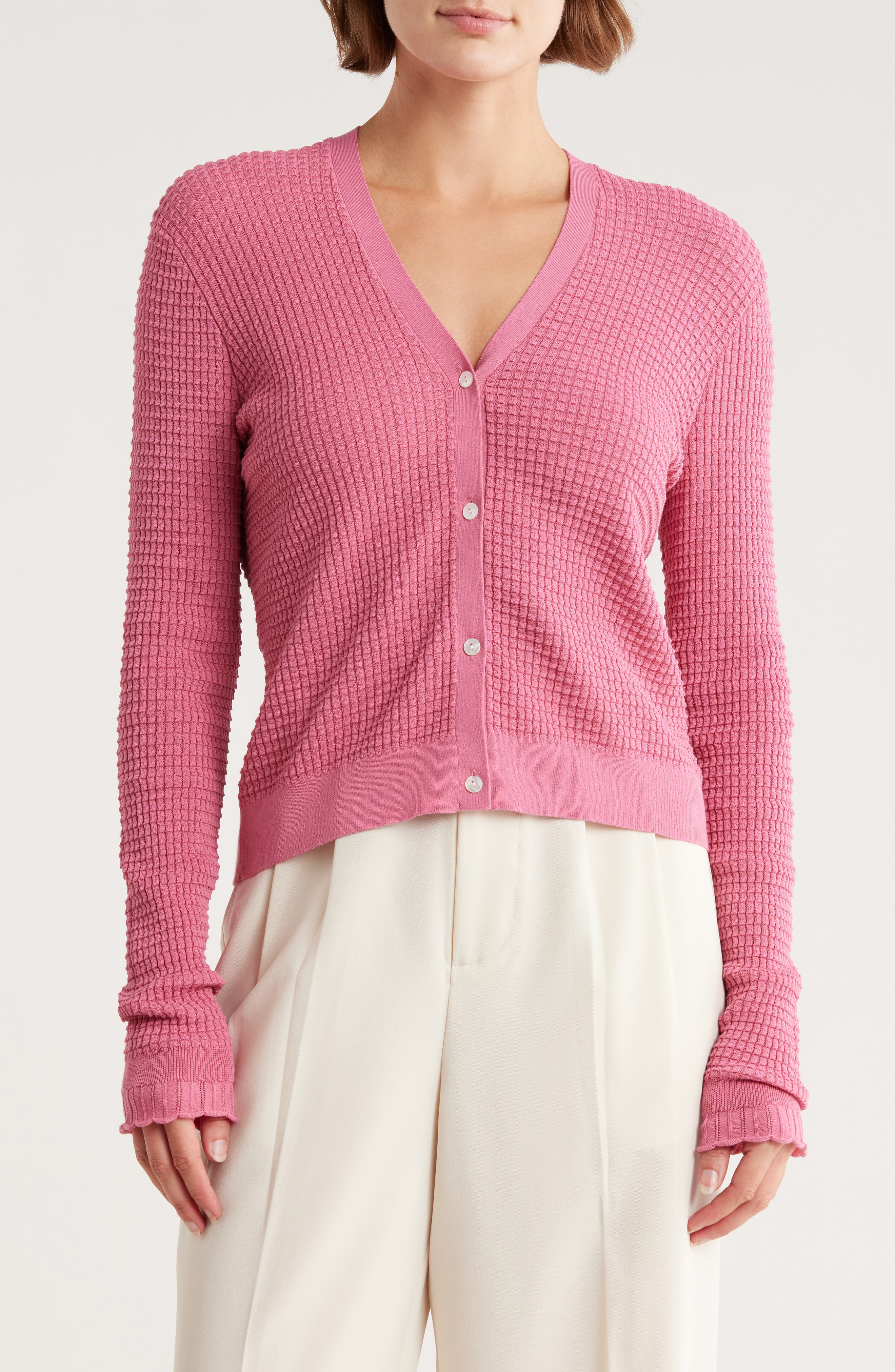 Theory Lace Trim Cardigan