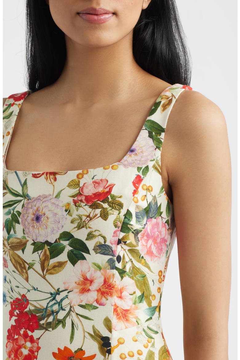 Floral Midi Sundress, Alternate, color, IVORY MULTI