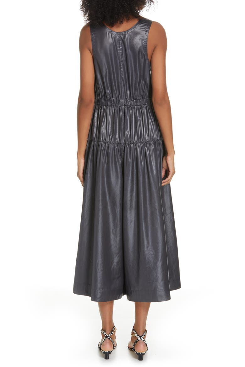 Liquid Drape Tiered Jumpsuit, Alternate, color, PEARL BLACK
