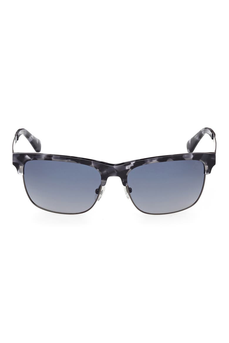 60mm Sunglasses, Main, color, DARK HAVANA / SMOKE POLARIZED