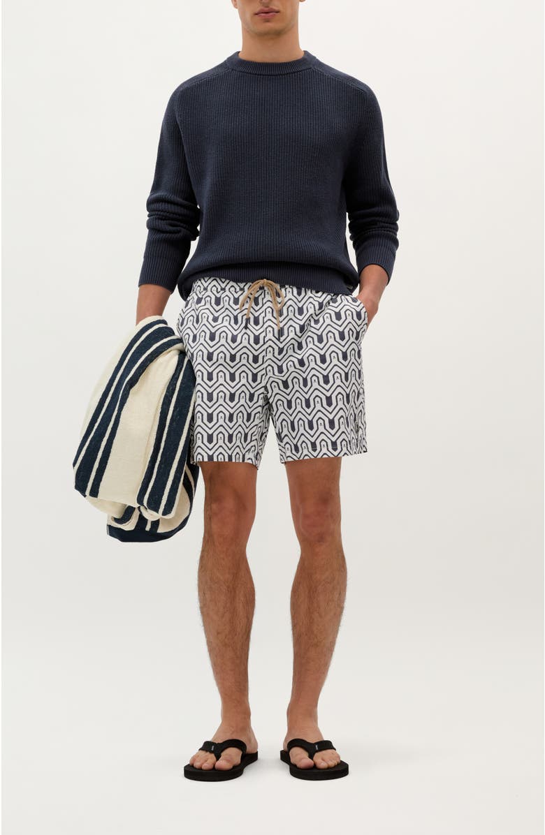 Scalpers Indigo Skull Swimsuit, Alternate, color, Navy