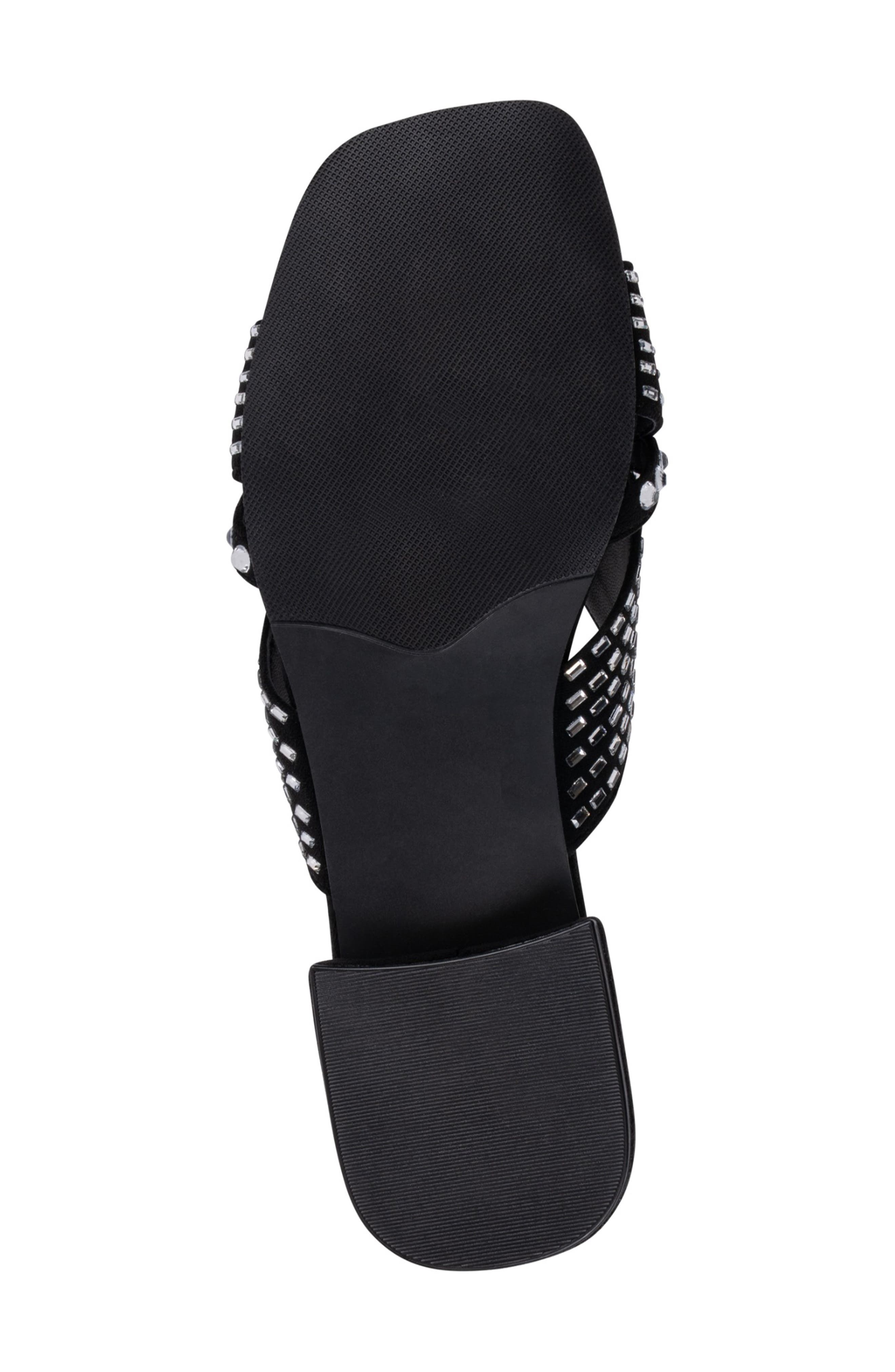 GOOD CHOICE NEW YORK Elara Embellished Slide Sandal, Alternate, color, Black