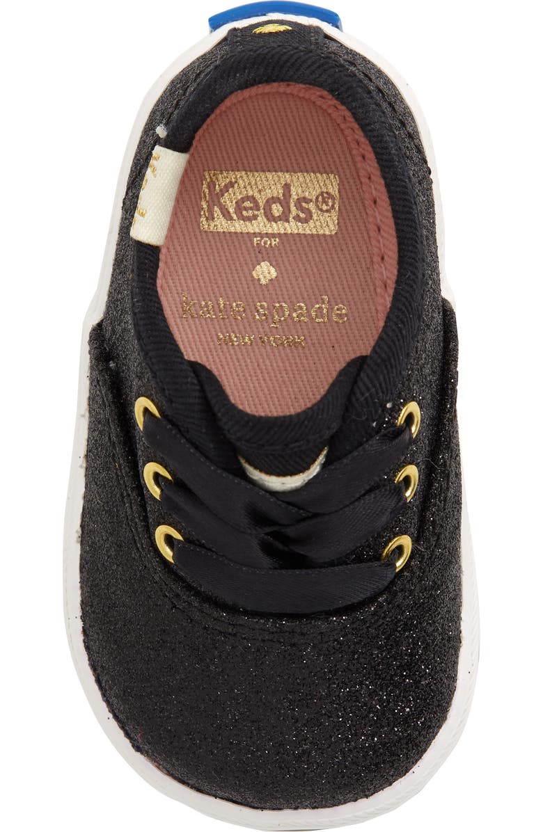 Keds<sup>®</sup> x kate spade new york Champion Glitter Crib Shoe, Alternate, color,