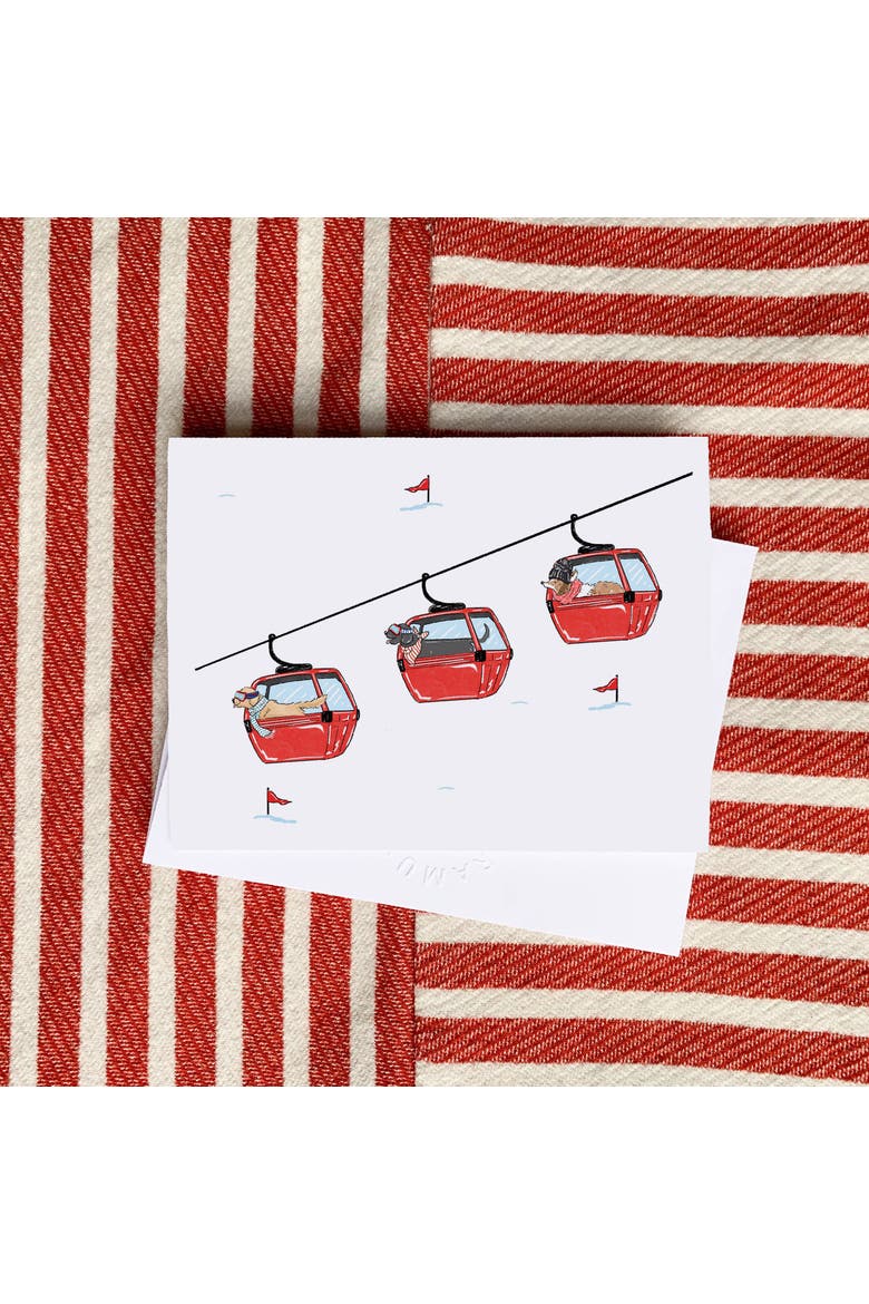 Ski Dogs Gondolas Winter/Holiday/Christmas Greeting Card Pack Sets, Alternate, color, Multi-Pack