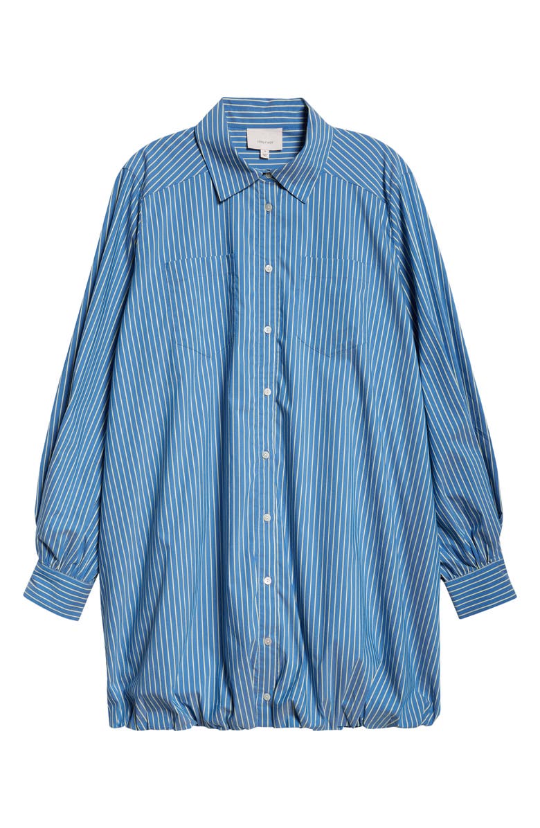 Cinq à Sept Sutton Stripe Balloon Hem Long Sleeve Shirtdress, Alternate, color,